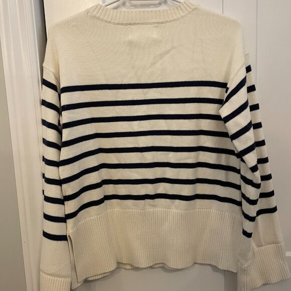 Hudson North - Breton Summer Sweater (Cream/Blue) - Size S - Picture 2 of 7